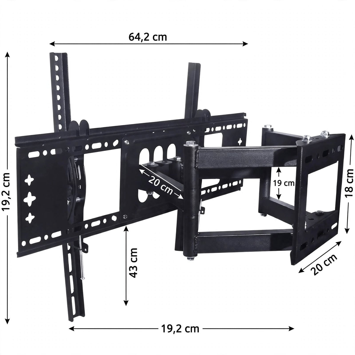 Support TV mural orientable et inclinable
