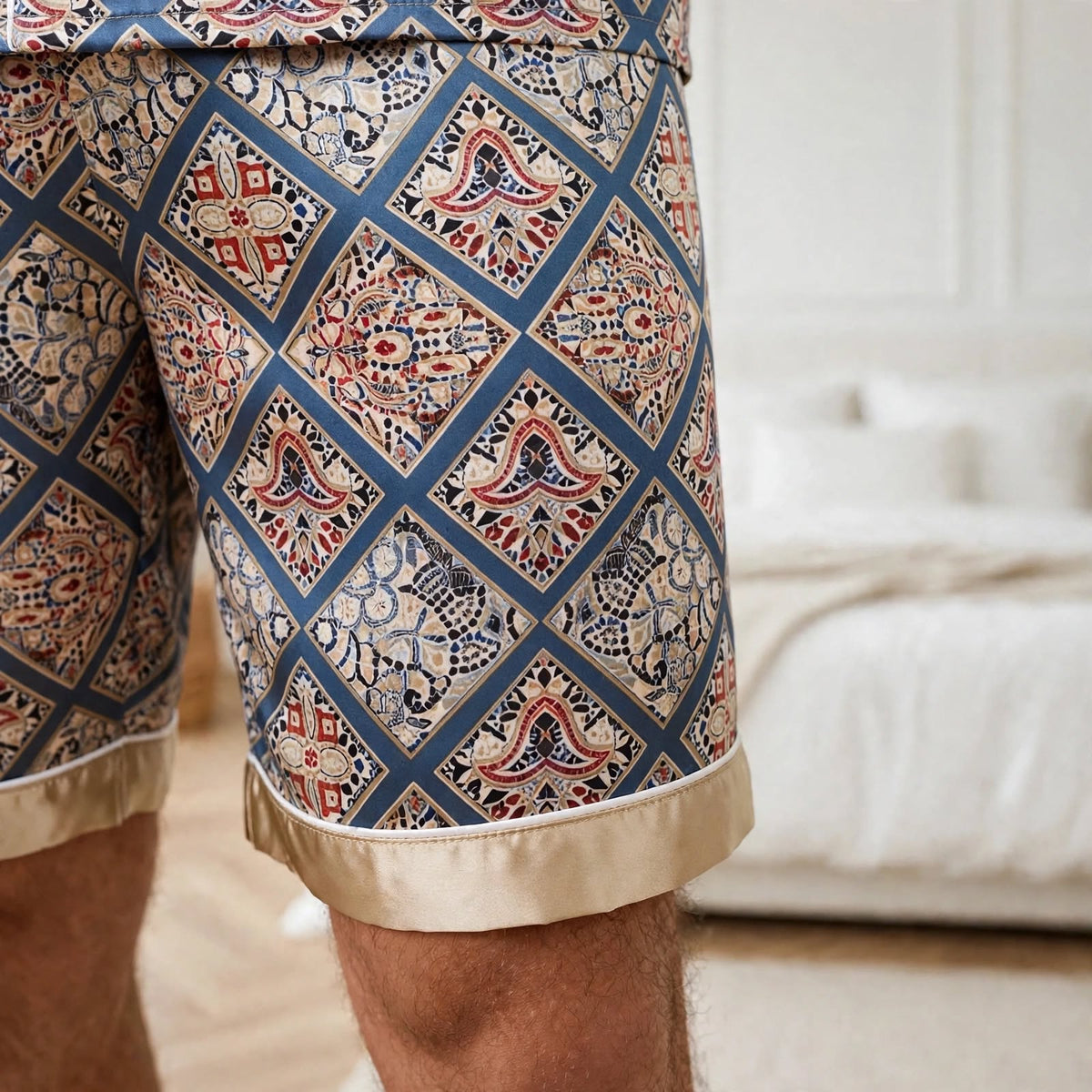 Pyjama en soie homme court luxe