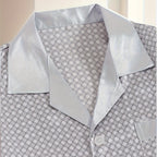 Pyjama en soie long homme gris luxe